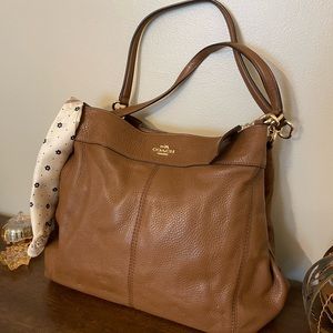 Coach Tote with Decorative Scarf